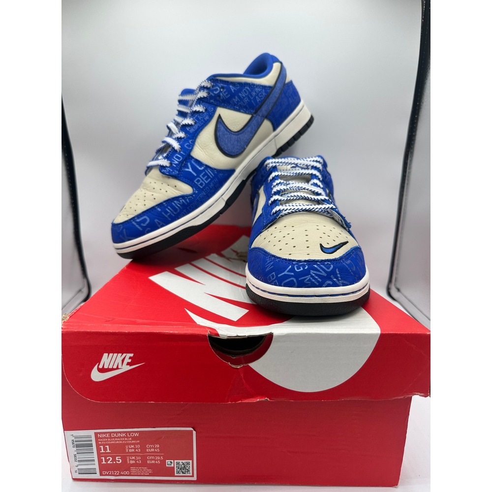 Nike Dunk Low Jackie Robinson Racer Blue DV2122-400 Mens 11 75th Anniversary